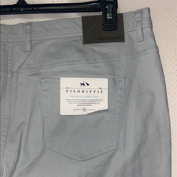 Men's 5-Pocket Fish Hippie Khaki Pants - Picture 4 of 9